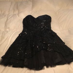 Black Sequin strapless dress